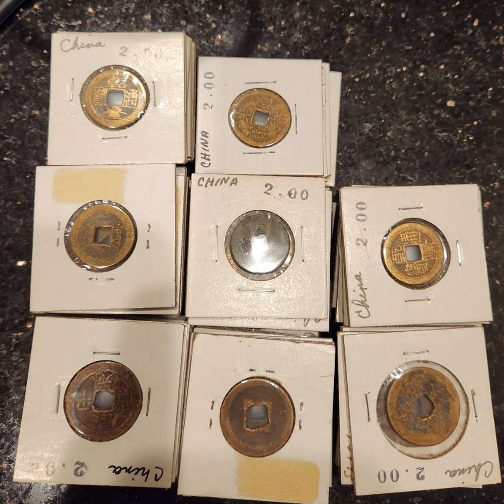 75 Vintage Chinese Coins